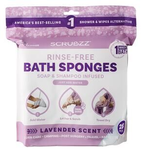 Disposable No Rinse Bathing Wipes - 25 Pack - All-in-1 Single Use Shower Wipes